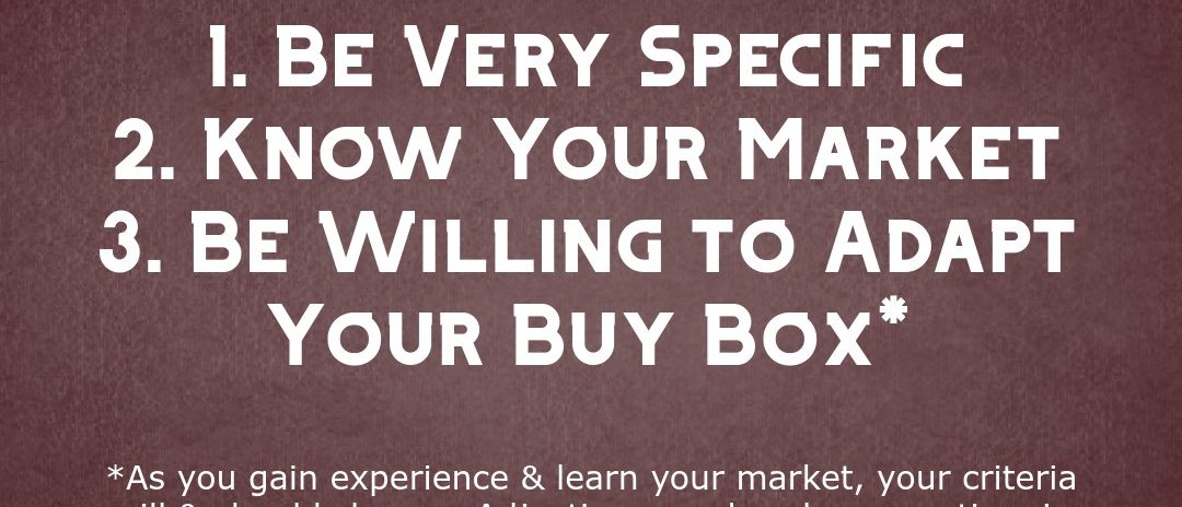 3 Keys to a Great Buy-Box