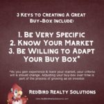 3 Keys to a Great Buy-Box